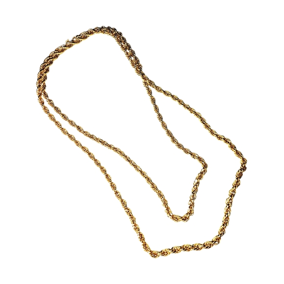 Jewelry - Elegant Gold Rope Chain Necklace